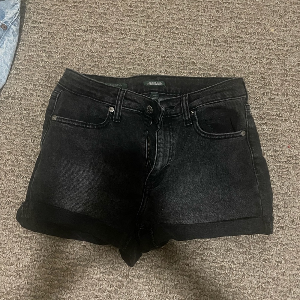Wildfable black denim shorts